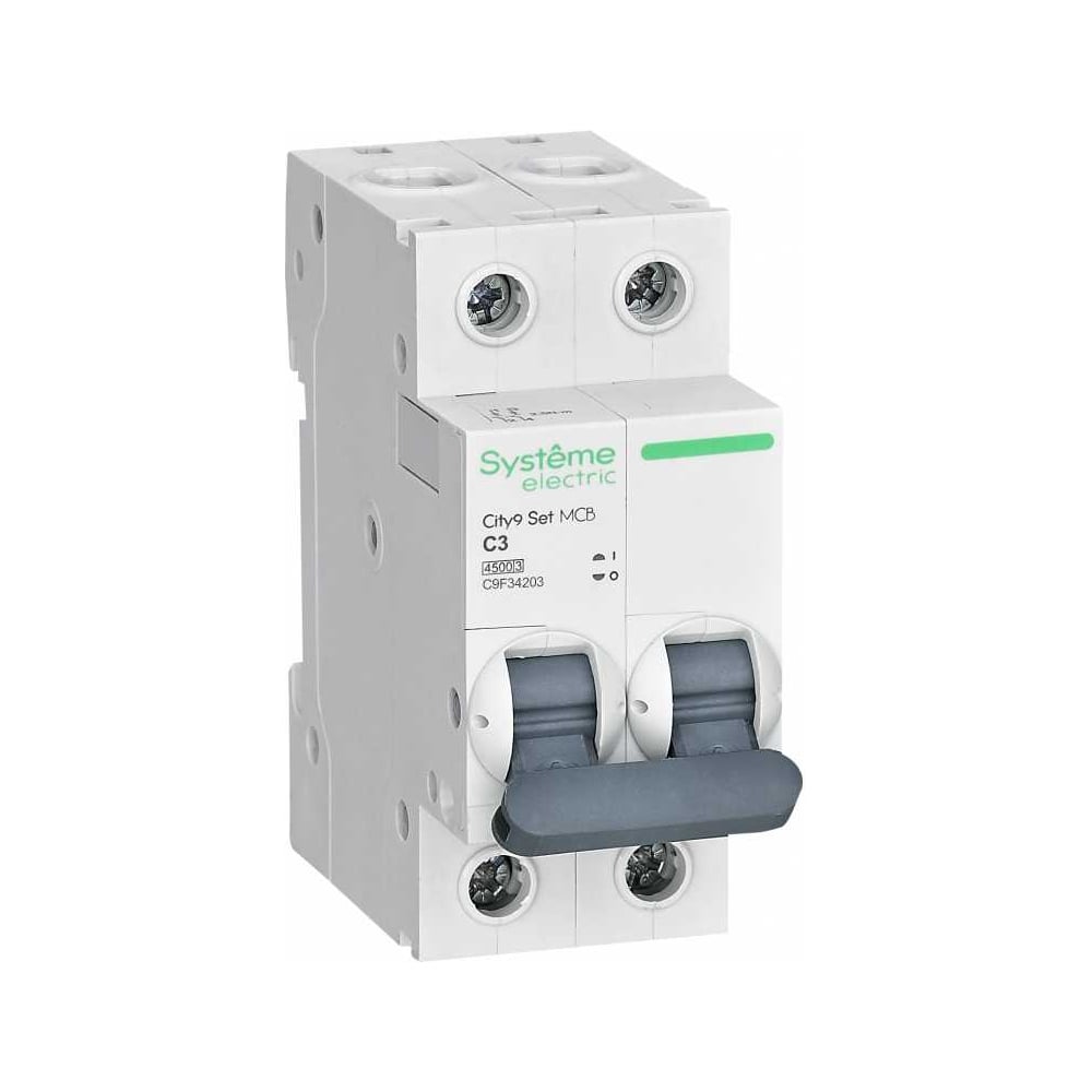 Автоматический выключатель Systeme Electric City9 Set C 3A 2P 4,5kA C9F34203