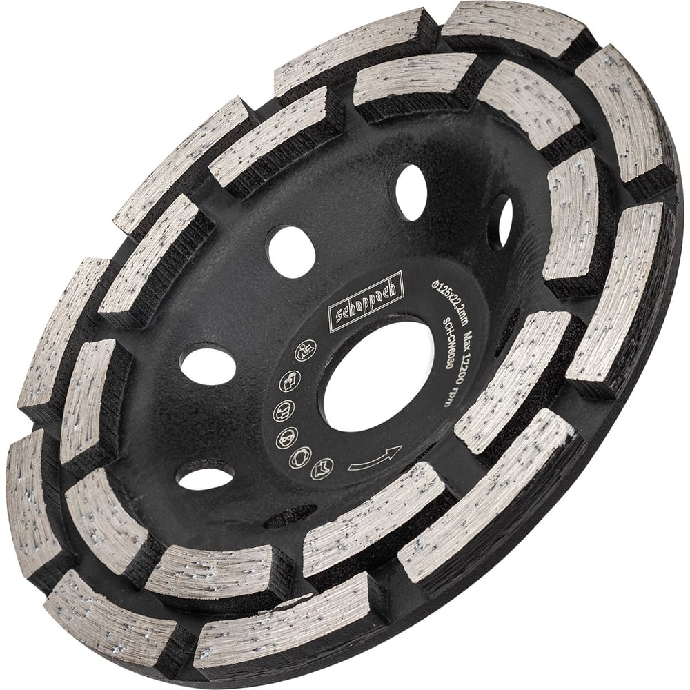 Изображение товара Круг зачистной Scheppach 125х22.2мм Sch-CW6030 алмазный диск для грубой обработки