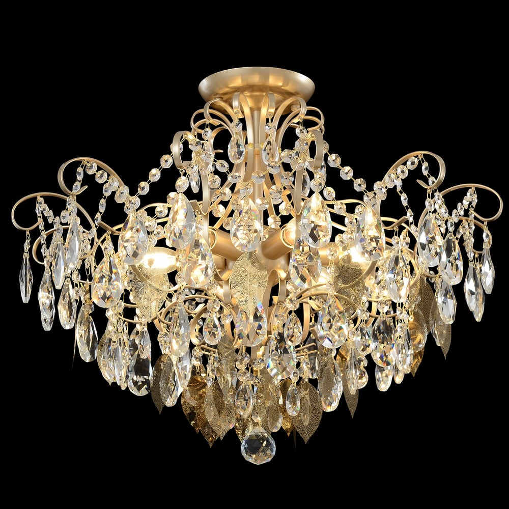 Изображение товара Потолочная люстра Crystal Lux ESMIRALDA PL6 GOLD стиль арт-деко 6 ламп
