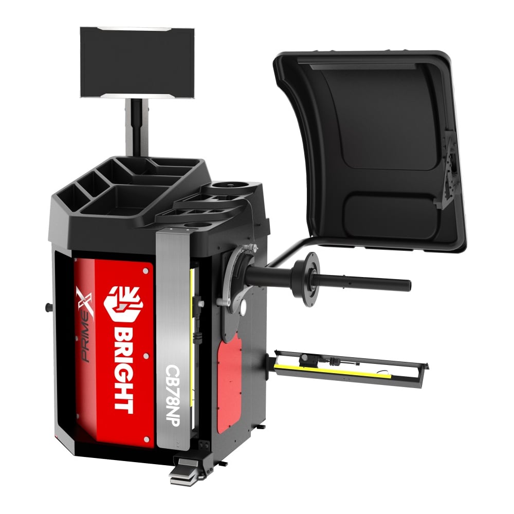 Изображение товара Стенд балансировочный BRIGHT CB78NP RAL9011 с ЖК-монитором, автовводом 3 параметров, режимом диагностики В0000000207582