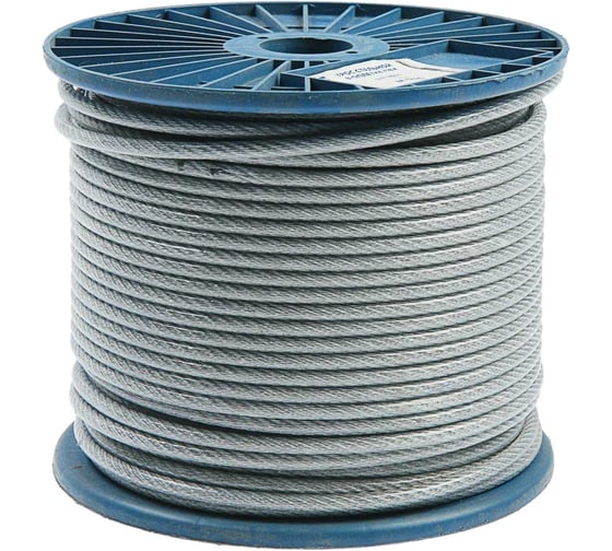 Изображение товара Трос STEELREX DIN 3055, для растяжки, в оплётке ПВХ 5/6 (100м) 05320050060100010000