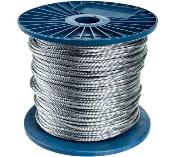 Изображение товара Трос STEELREX DIN 3055, для растяжки, цинк 1,5 мм (200м) 05310015000100020000