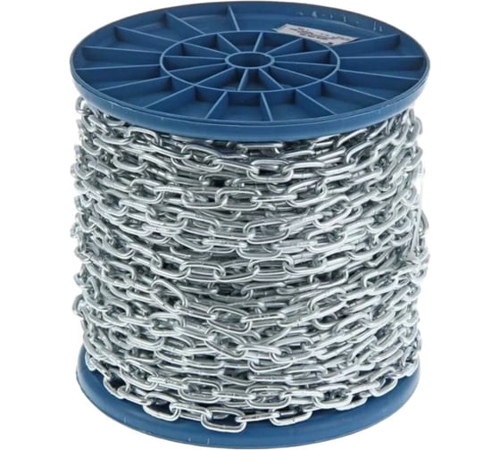 Изображение товара Цепь сварная короткозвенная STEELREX DIN 766, цинк 1,5 мм (150м) 05360015000100015000