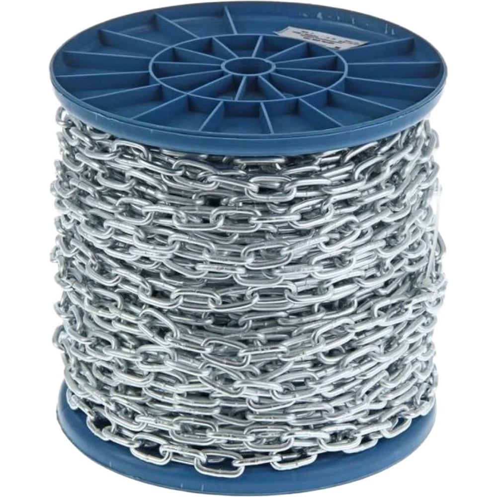 Изображение товара Цепь сварная короткозвенная STEELREX DIN 766 2 мм цинк 110 м