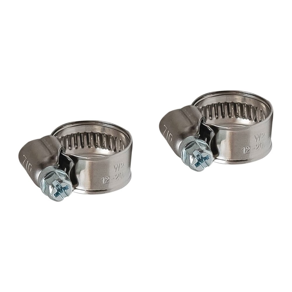 Изображение товара Хомут червячный ZIP12-20/12W2 50 шт. нержавеющая сталь крепеж