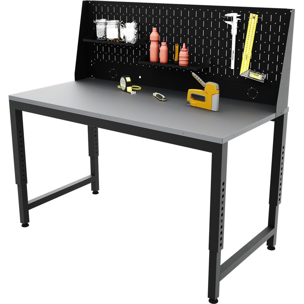 Изображение товара Верстак-стол регулируемый с перфопанелью Greenberg 1400x700 мм профессиональный