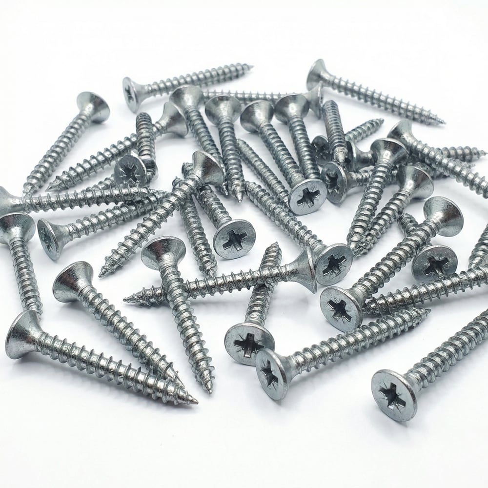 Изображение товара Саморез универсальный 5x40 мм ООО Клинский метизный завод белый цинк 150 штук