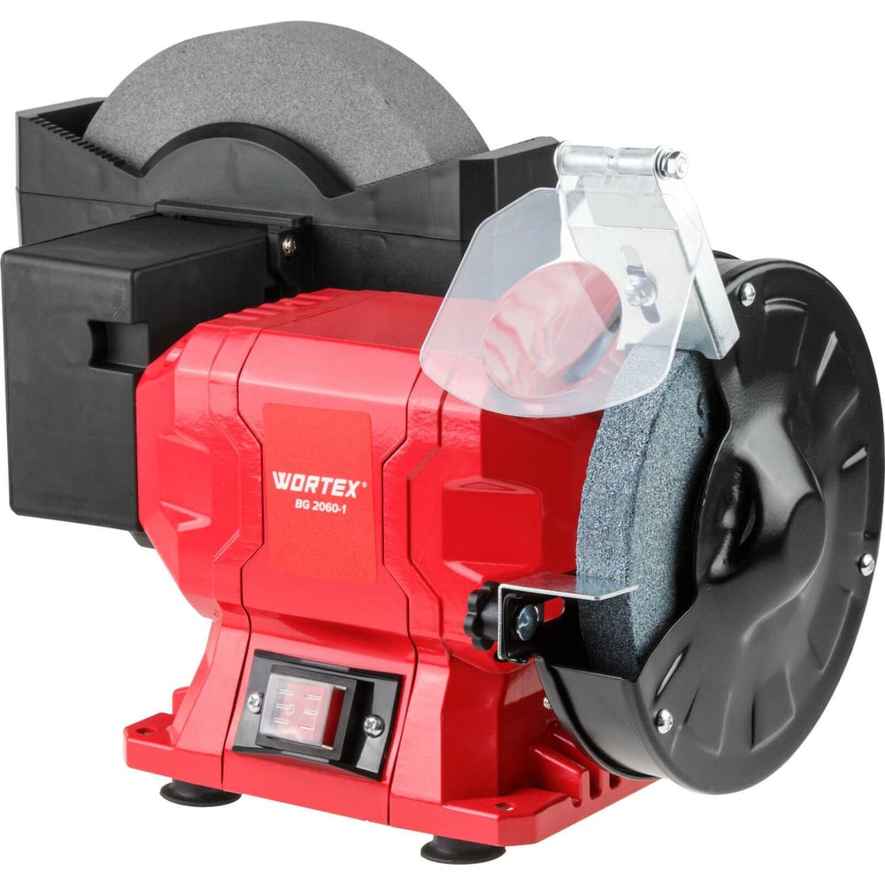 Изображение товара Станок точильный WORTEX BG 2060-1 250 Вт с защитным экраном и тихоходным кругом