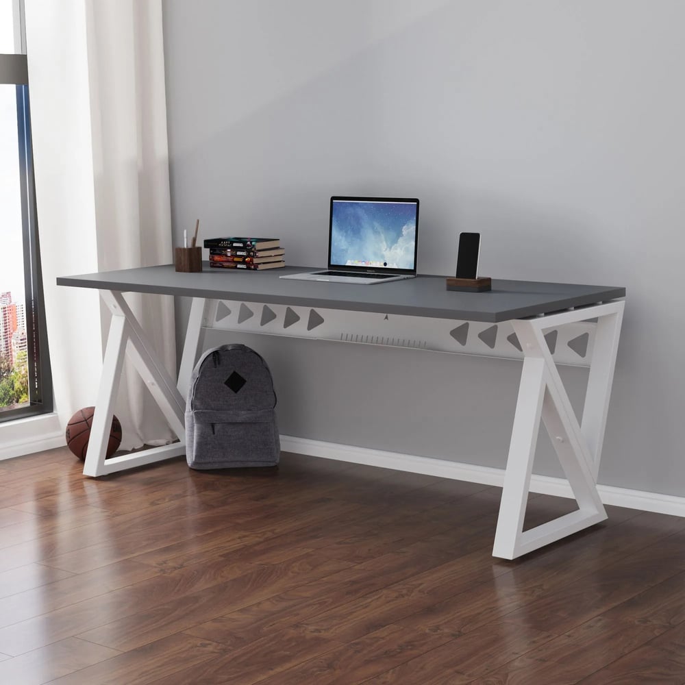 Изображение товара Стол трансформер письменный MAKE MEBEL РОСТА СПК 1200х650х740, вулканический серый 9016 Изображение товара Стол трансформер письменный MAKE MEBEL РОСТА СПК 1200х650х740, вулканический серый 9016