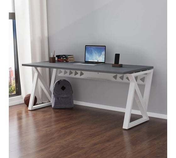 Изображение товара Стол трансформер письменный MAKE MEBEL РОСТА СПК 1200х650х740, вулканический серый 9016