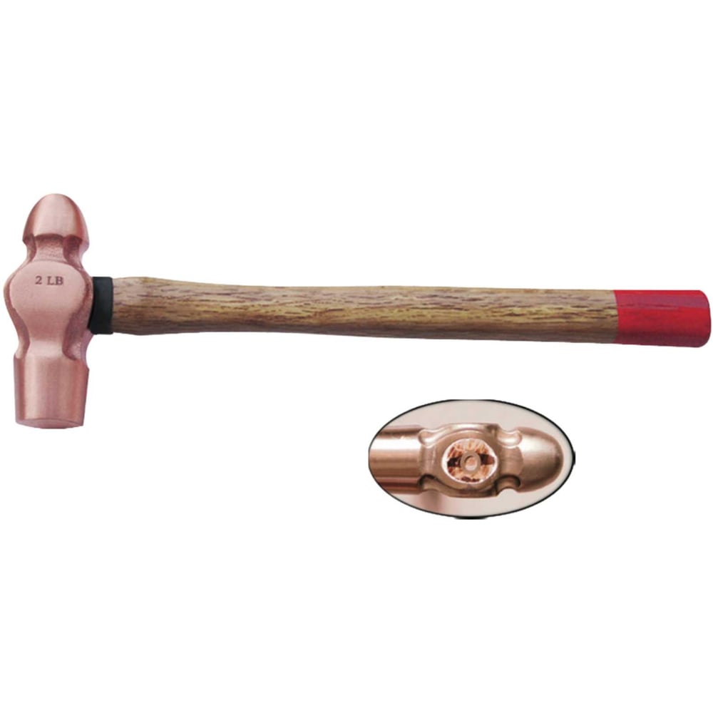 Изображение товара Молоток медный X-Spark с деревянной рукояткой 2205B-1008 профессиональный