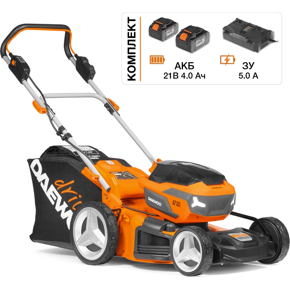 Изображение товара Газонокосилка аккумуляторная DAEWOO с АКБ и ЗУ DLM 5042Li SET