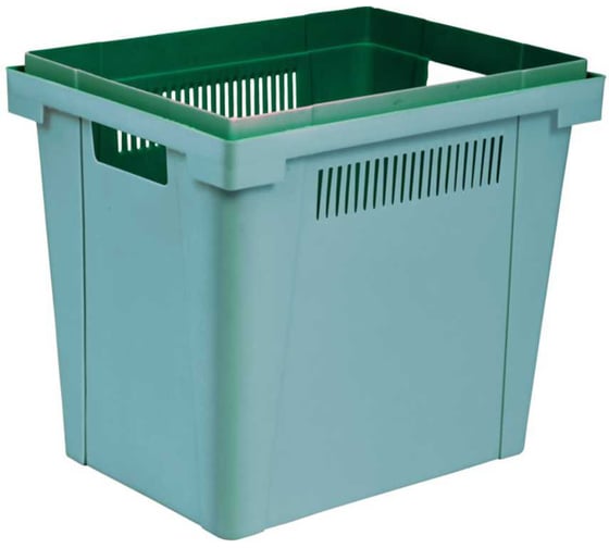 Изображение товара Ящик цветочный сплошной Дигрус 400х300х350 мм зеленый ЯСЦ-4335-З/Д