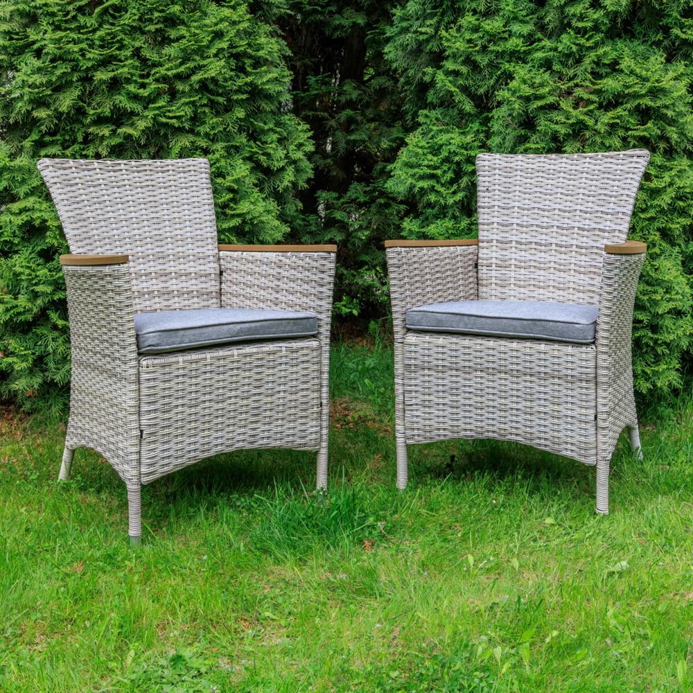 Изображение товара Комплект садовых кресел из искусственного ротанга ROYAL FAMILY AMELIA - 2 шт., бежевый