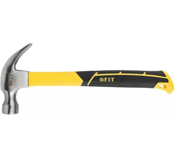 Изображение товара Молоток-гвоздодер FIT фиберглассовая усиленная ручка, Профи 28 мм, 340 гр. 44778