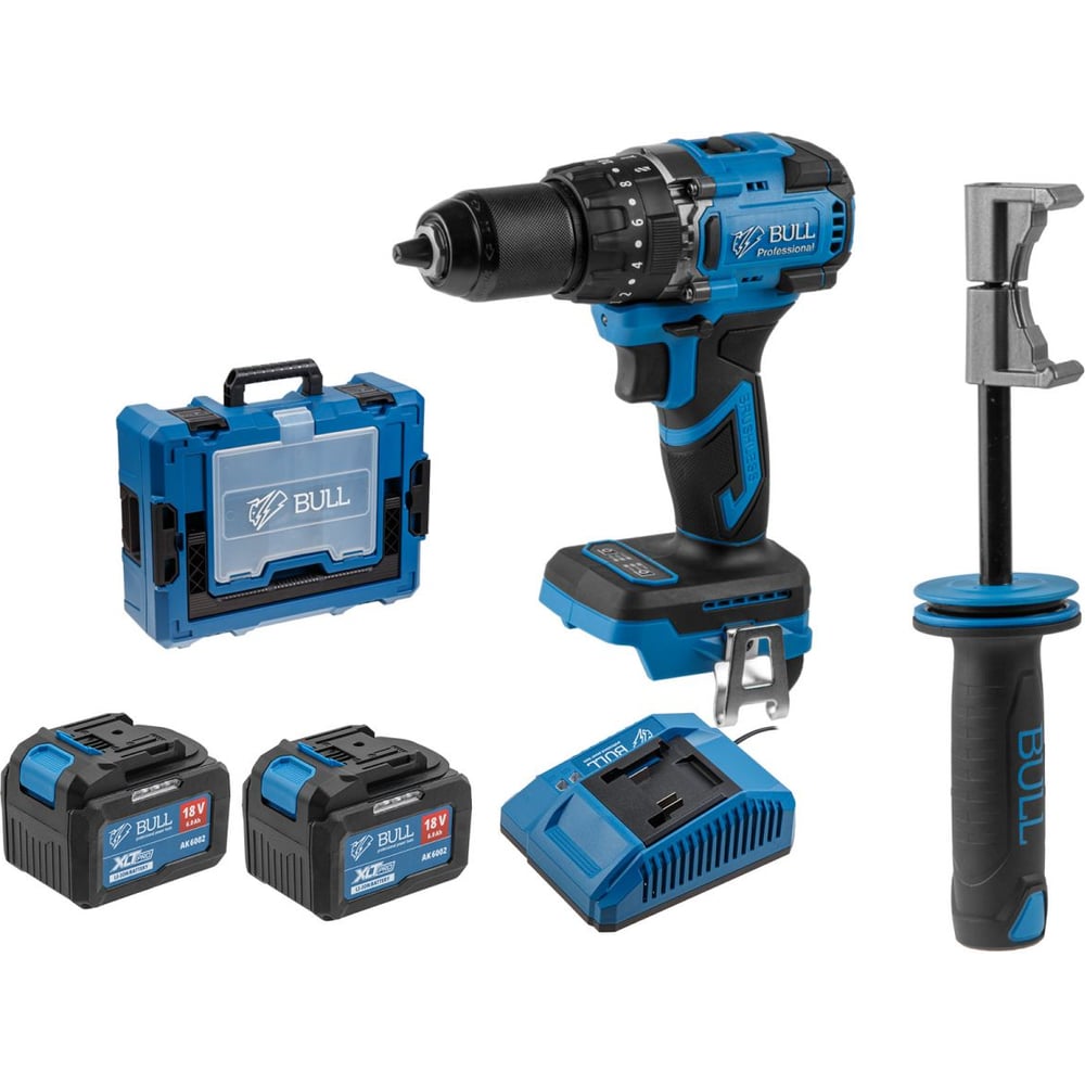 Изображение товара Аккумуляторная дрель-шуруповерт BULL SR 1806 R-series бесщеточный ударный 18 В