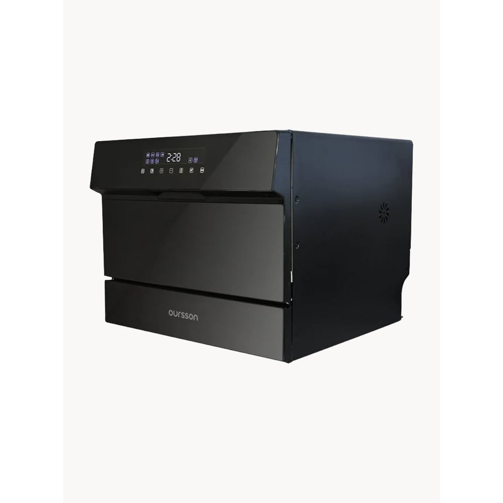 Изображение товара Современная черная посудомоечная машина OURSSON DW5501CD/BL с управлением со смартфона и 7 программ
