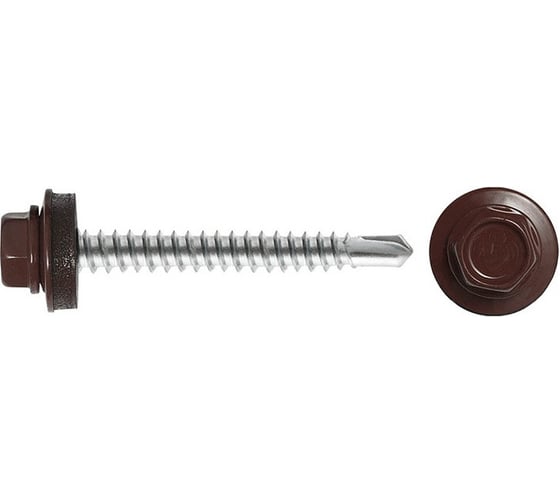 Изображение товара Саморез кровельный SWFS Премиум RAL-8017 ZP 4,8х51 (200шт) тов-213142