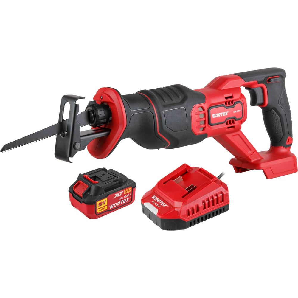 Изображение товара Аккумуляторная сабельная пила WORTEX CSR 1118-1 18В 4Ач с подсветкой