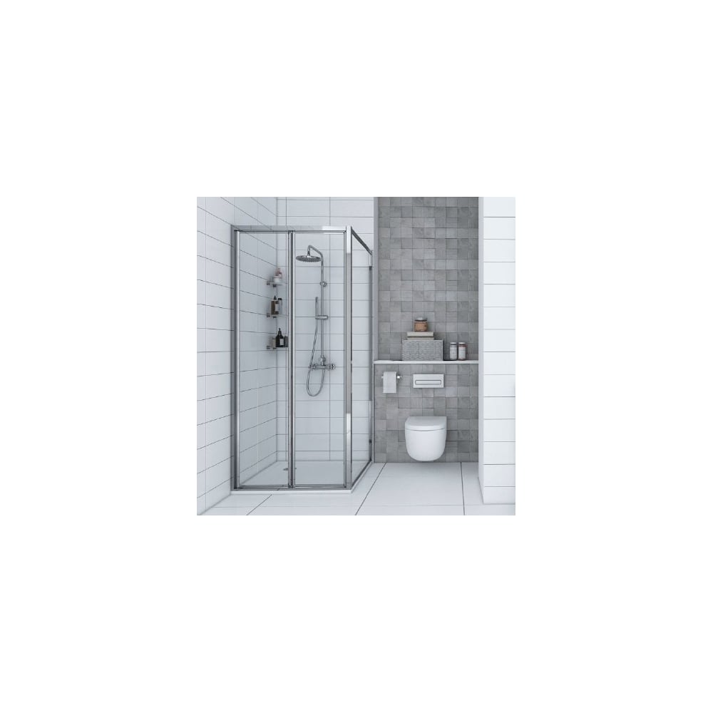 Изображение товара Душевое ограждение AQUATON Prima складная 80х80х190 прозрачное стекло хром