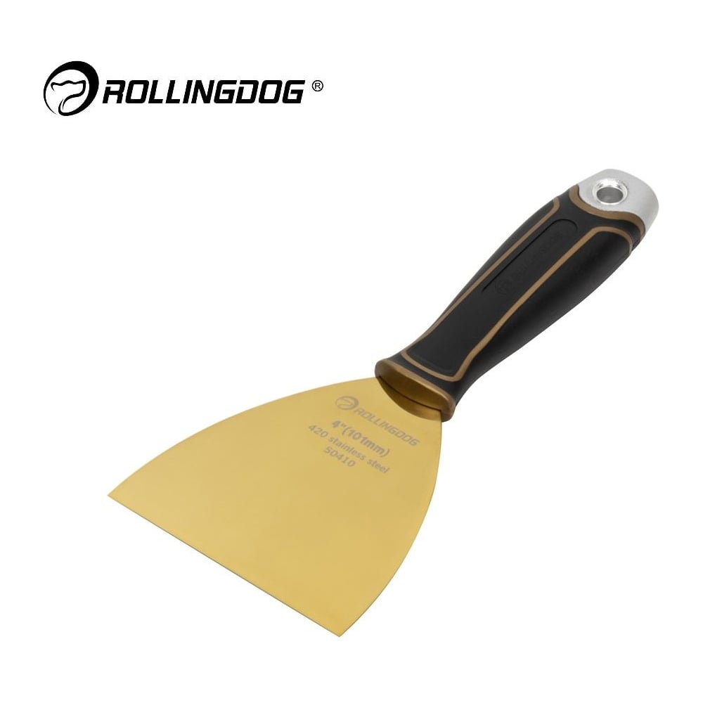 Изображение товара Шпатель малярный Rollingdog Elite Titanium 4 100мм нержавеющая сталь
