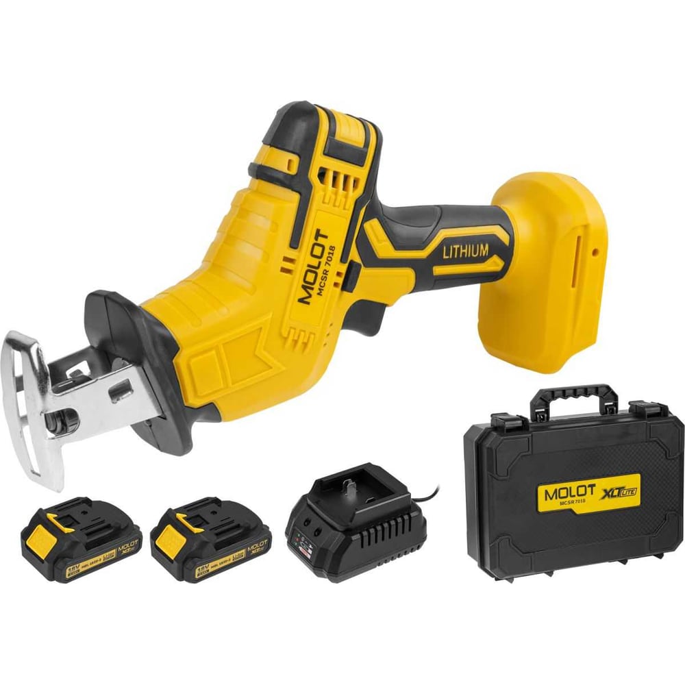 Изображение товара Аккумуляторная сабельная пила MOLOT MCSR 7018 XLT Lite SET мощная и легкая