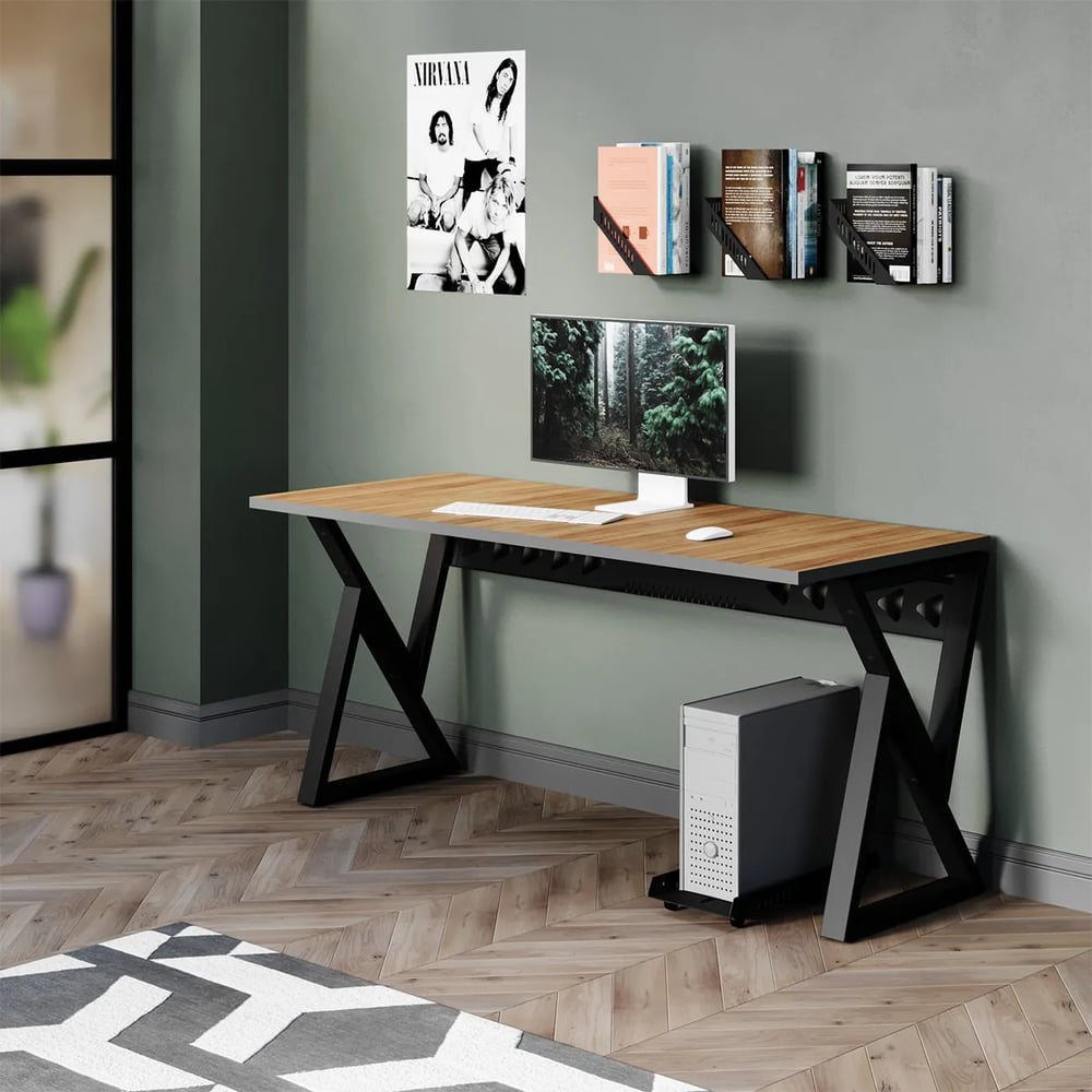 Изображение товара Стол трансформер письменный MAKE MEBEL РОСТА СПК 1600х650х740 Орех Дижон