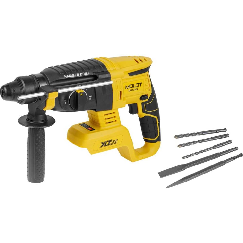 Изображение товара Аккумуляторный перфоратор MOLOT CRH 1814 XLT Lite SOLO для бетона дерева металла