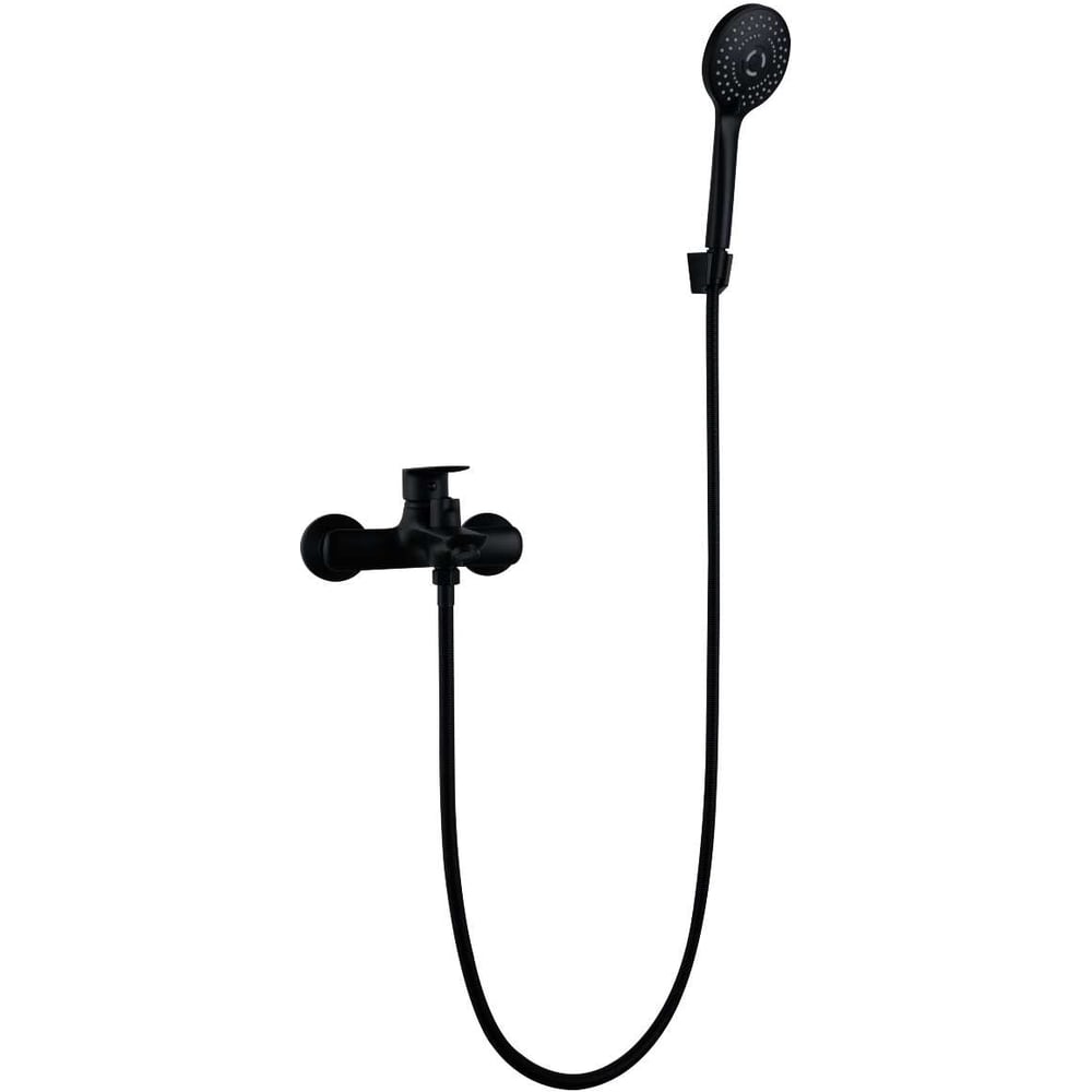 Изображение товара Смеситель для ванны ТСАРСБЕРГ с душем черный матовый модель TSB-23B-01