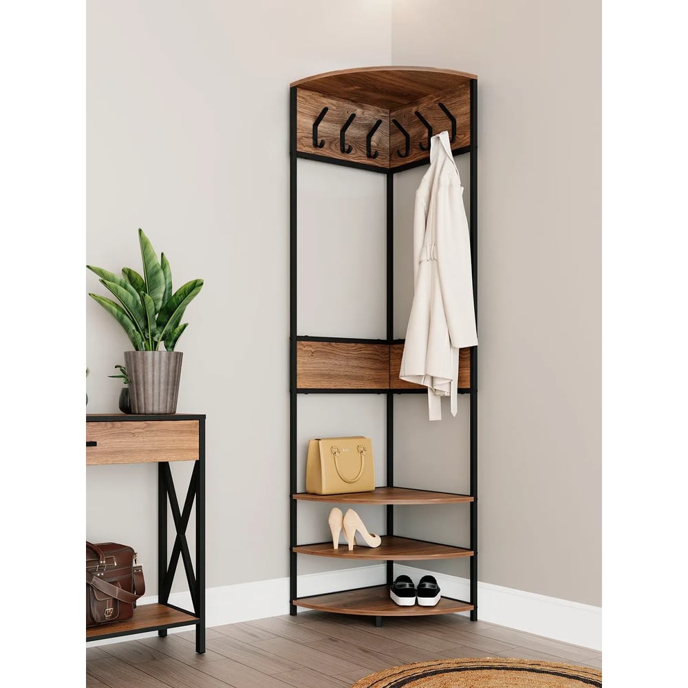 Изображение товара Угловая напольная прихожая MAKE MEBEL дуб Чарльстон 500х500х2000