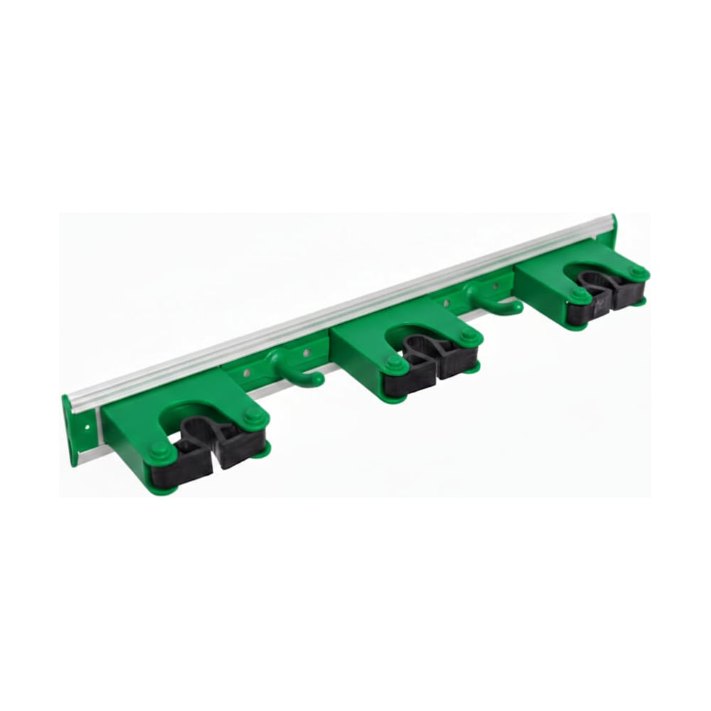 Изображение товара Настенный держатель инвентаря РОСМОП на 5 позиций HH-40G зеленый