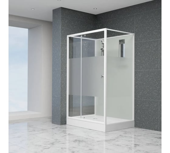 Изображение товара Душевая кабина прямоугольная RGW AN-207-SBr, 80×120×200 см, сатин браш, стекло Frost Line 6 мм 411320782-913