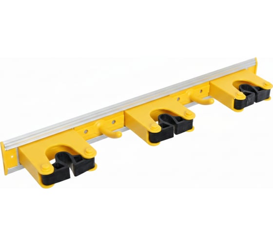 Изображение товара Держатель инвентаря настенный РОСМОП на 5 позиций, жёлтый HH-40Y