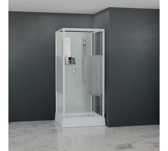 Изображение товара Душевая кабина квадратная RGW AN-207-SBr, 90×90×200 см, сатин браш, стекло Frost Line 6 мм 411320799-913