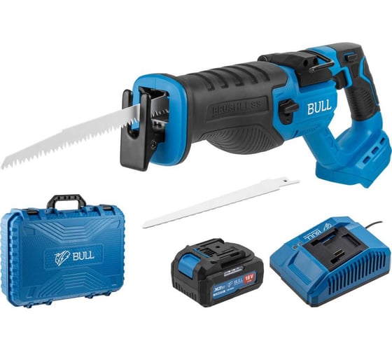 Изображение товара Аккумуляторная сабельная пила BULL CSR 2118 E XLTpro, SET, бесщет., 18 В, дер. 210 мм, 1х4 Ач, з/у 4 А 1325946