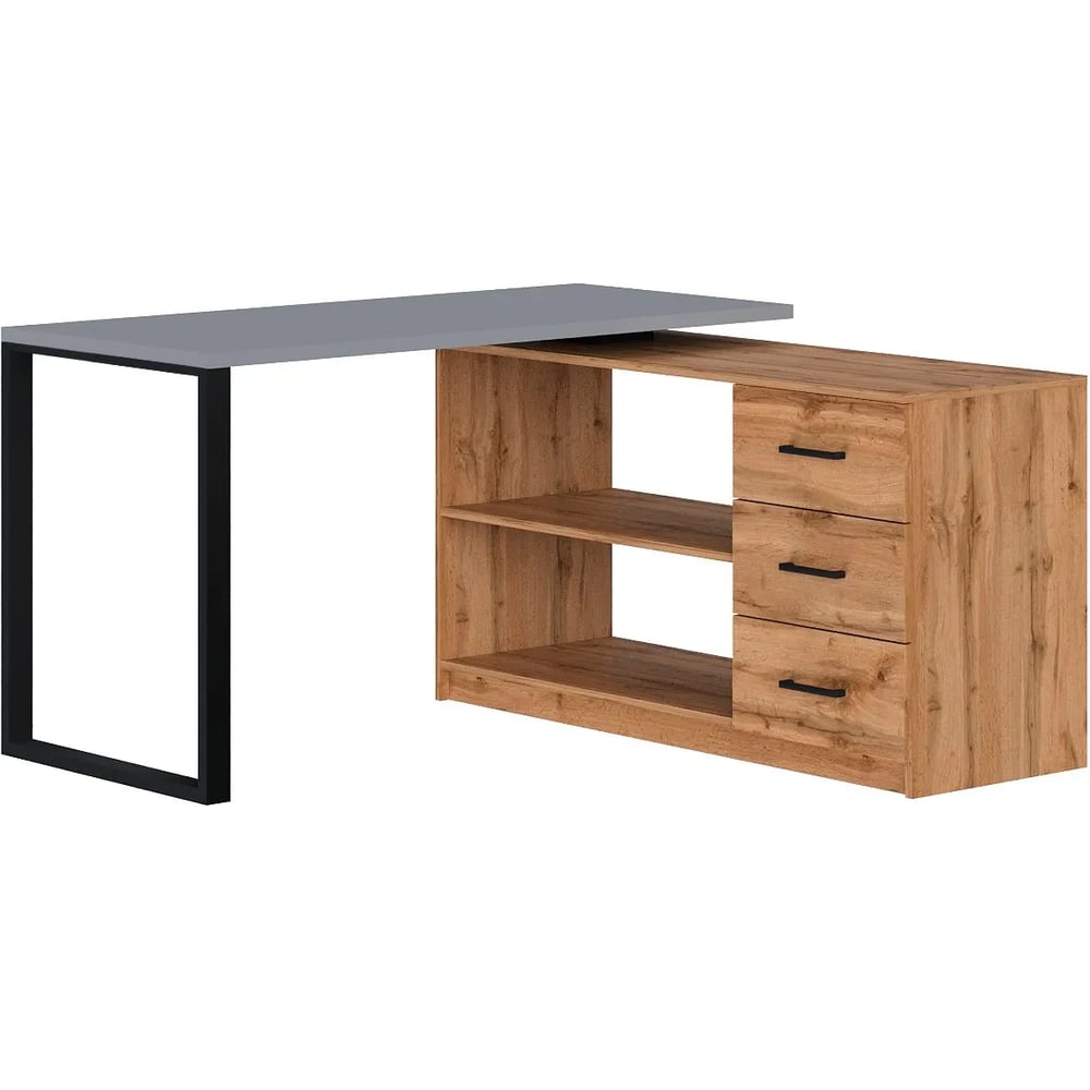 Изображение товара Угловой письменный стол MAKE MEBEL трансформер СПКТ 1350x600x750 дуб Вотан серый