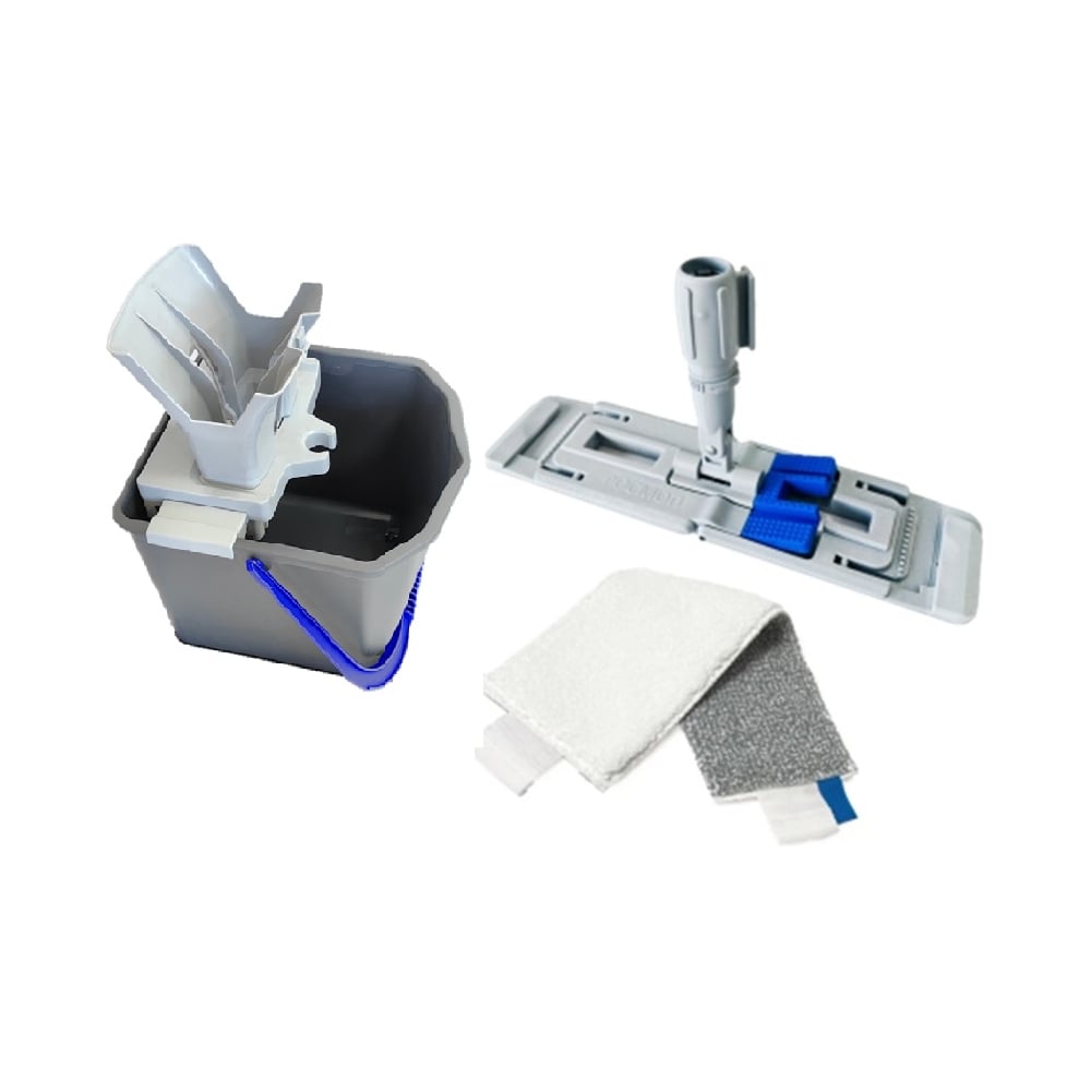 Изображение товара Комплект для уборки пола РОСМОП ведро 25 л швабра и насадка микроволокно