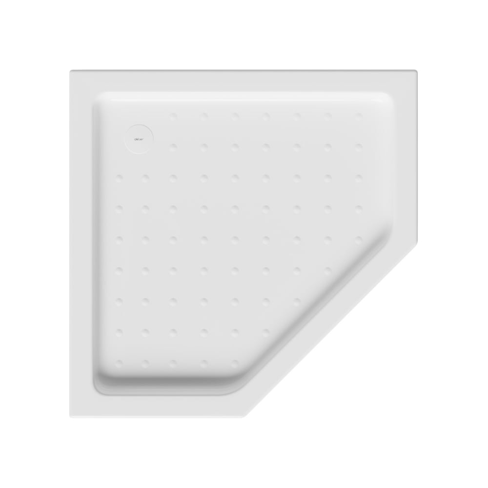 Изображение товара Поддон душевой трапециевидный акриловый ABBER 80x80 см низкий белый