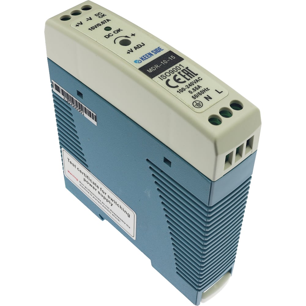 Изображение товара Блок питания на DIN рейку KEEN SIDE MDR-10-15 150724