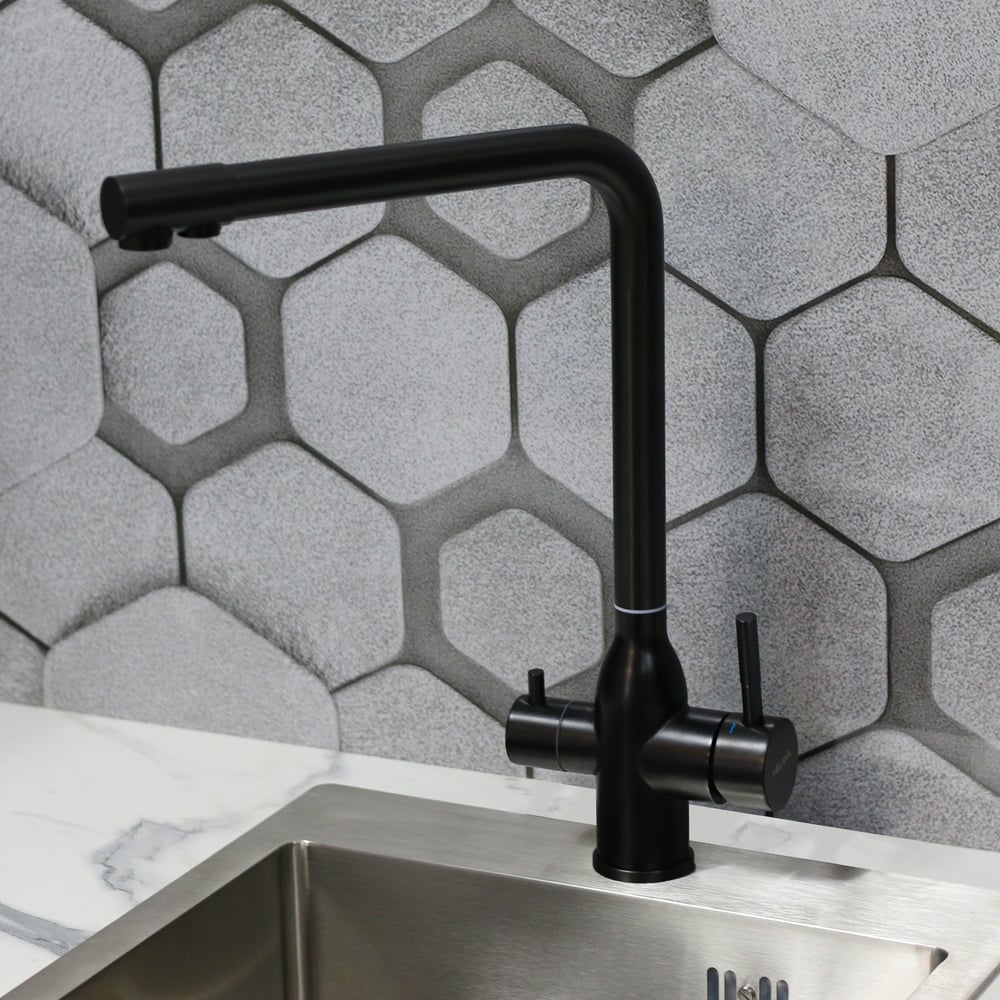 Изображение товара Современный однорычажный смеситель для кухни MELANA Stello 610304PVD-B графит