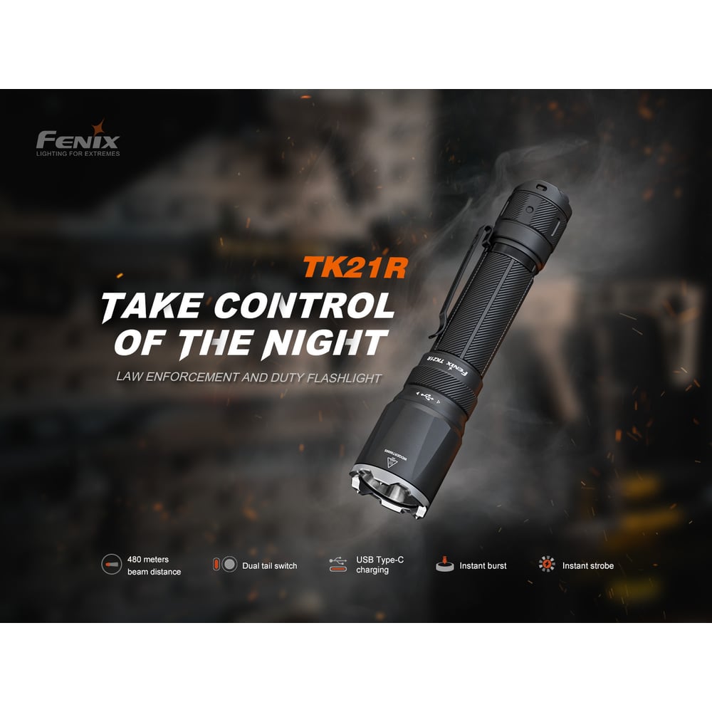 Изображение товара Фонарь Fenix TK21R мощный аккумуляторный многофункциональный карманный