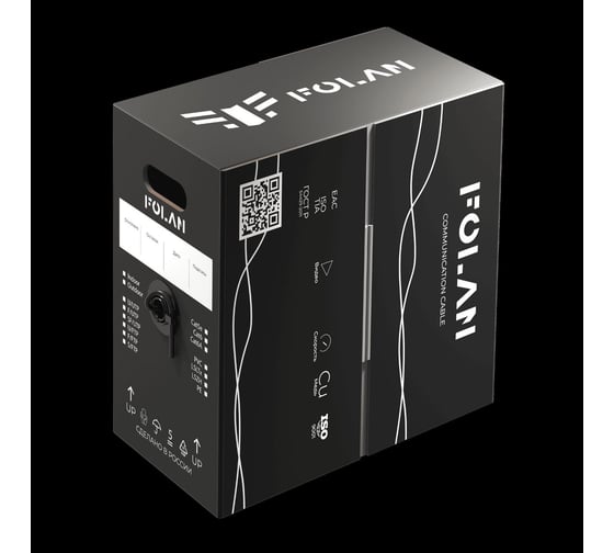 Изображение товара Кабель Folan U/UTP Cat 5e ZH нг(А)-HF(LSZH-UV) 4x2x0,52 U42052LSZH-UV