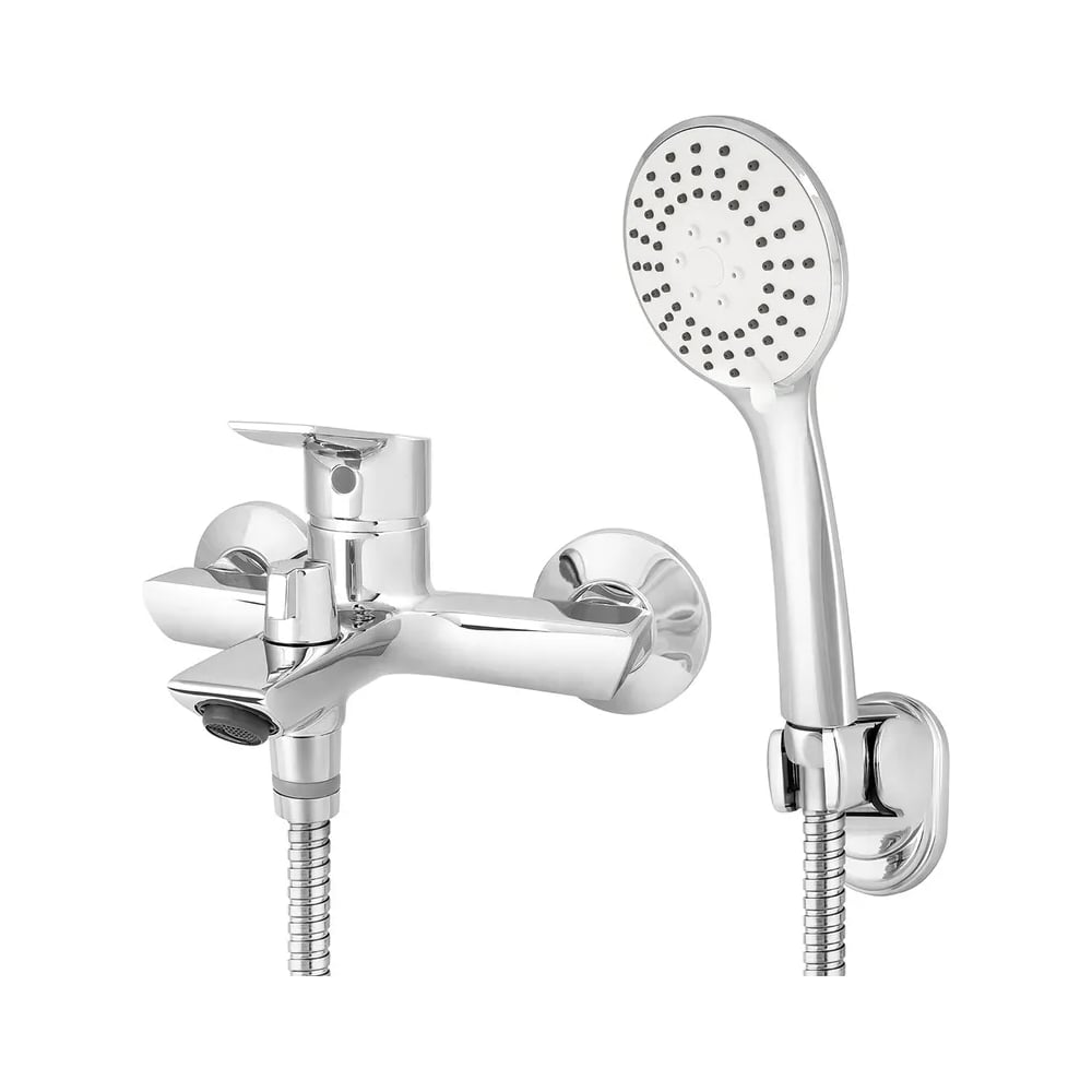 Изображение товара Смеситель для ванны Mix&Fix 3201 Тау однорычажный хром с аксессуарами