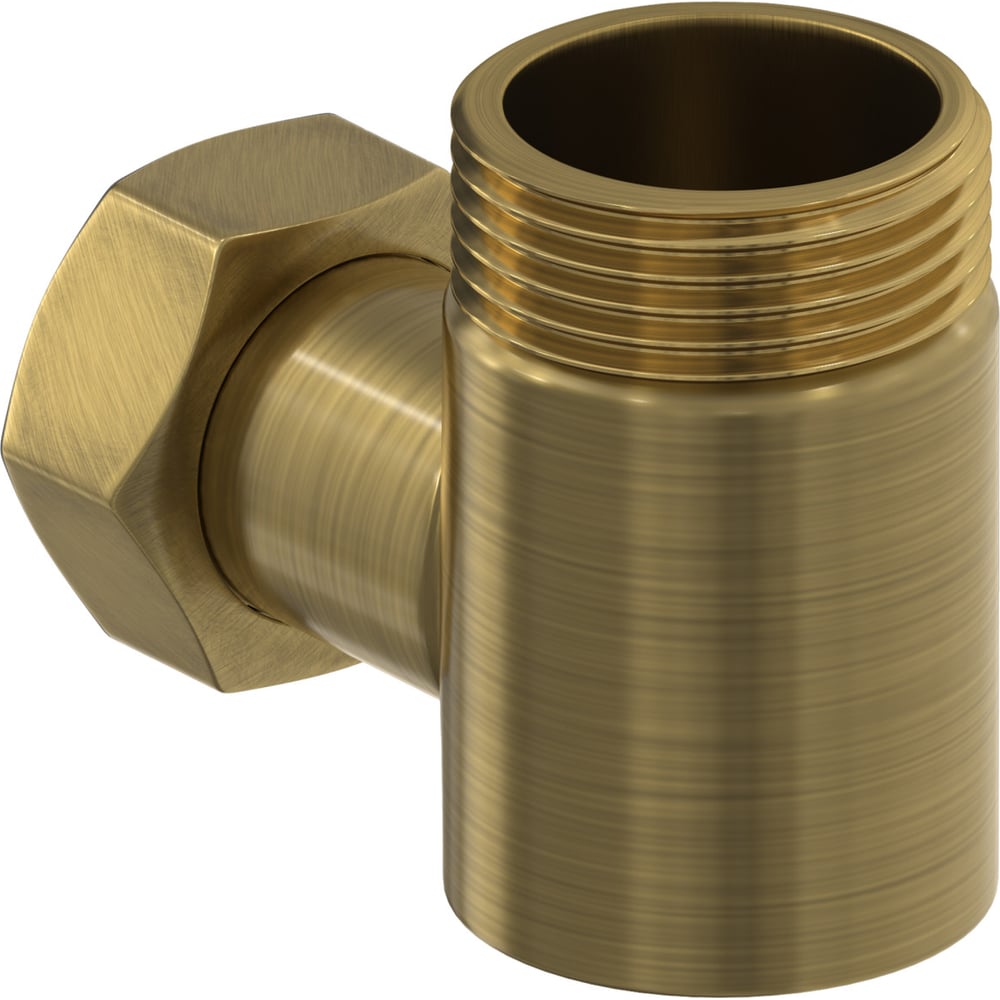 Изображение товара Угловой переходной соединитель Состаренная латунь G 1 - G 3/4, надежное соединение