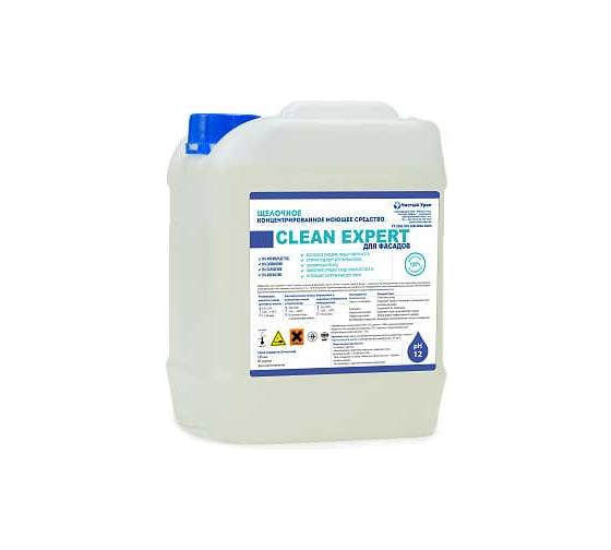 Изображение товара Концентрированное щелочное моющее средство для помывки фасадов зданий Чистый Урал Clean Expert от грязи, 5л 4631175913985