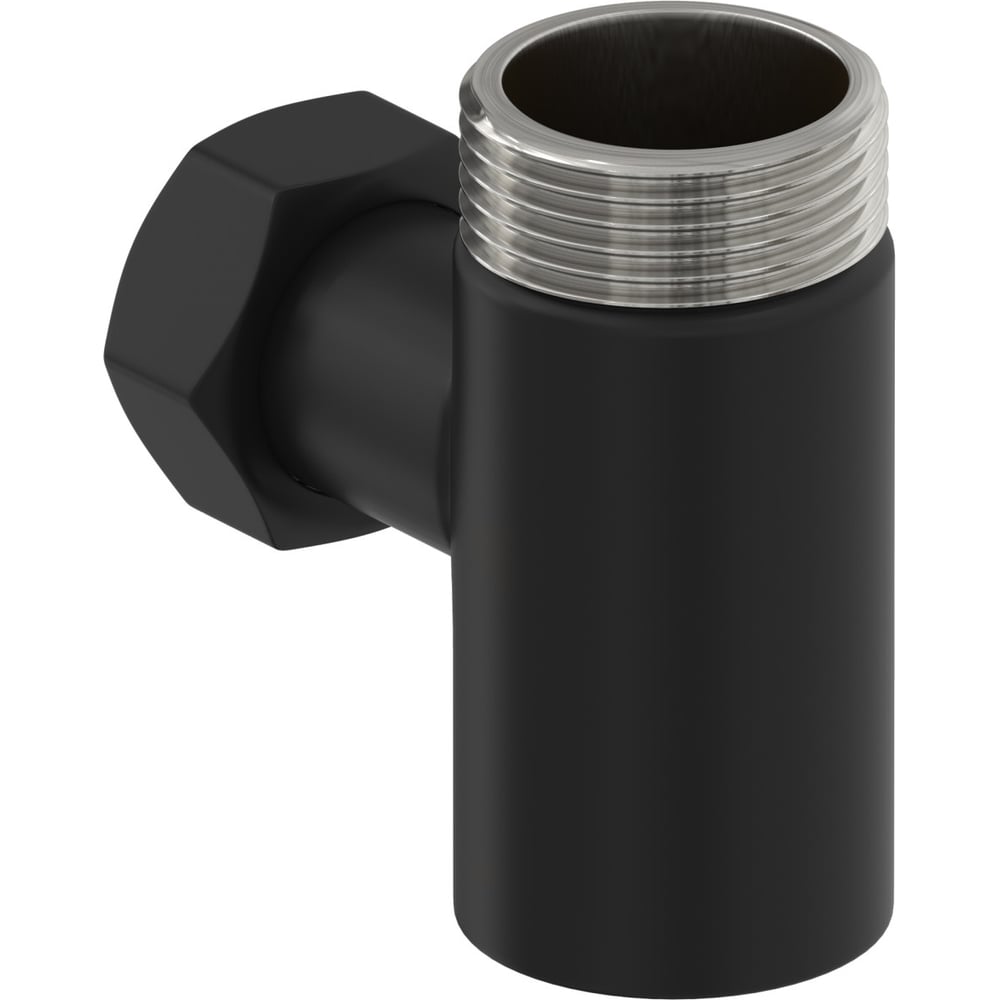 Изображение товара Уголок со спускным клапаном Сунержа н/ж G 1 нар.р/G 3/4 н. г. Матовый чёрный 31-1511-0134