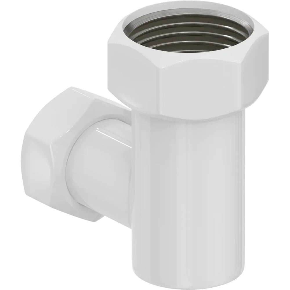 Изображение товара Угловой переходник Сунержа G 1 НГ х G 3/4 НГ белый металлический