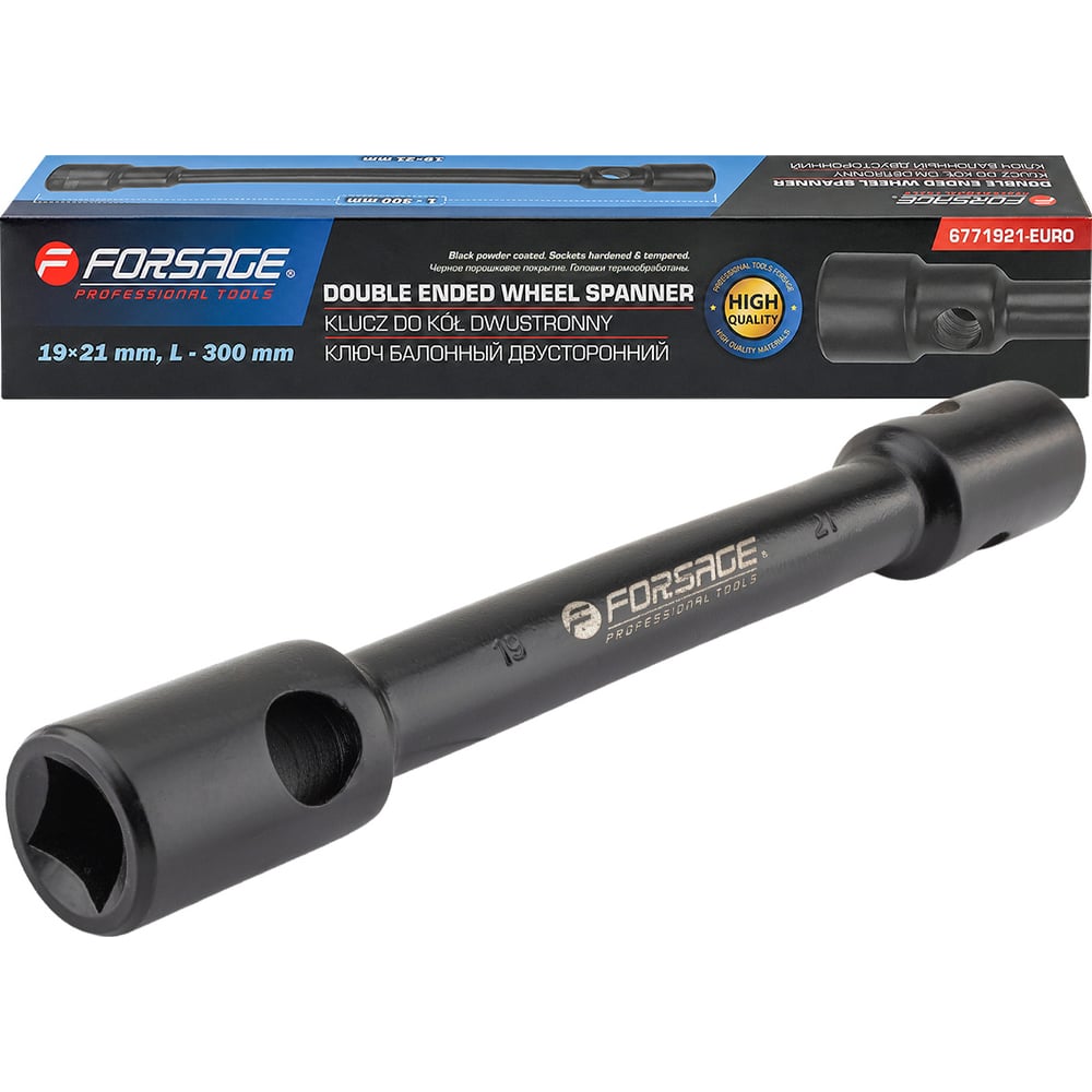 Изображение товара Ключ балонный двусторонний Forsage 19х21мм F-6771921-EURO(64323) Изображение товара Ключ балонный двусторонний Forsage 19х21мм F-6771921-EURO(64323)