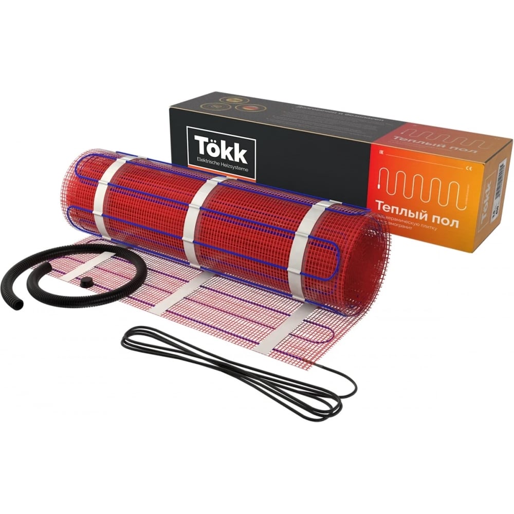 Изображение товара Нагревательный мат Tokk Black Teflon 8 м² 1600 Вт под плитку и стяжку