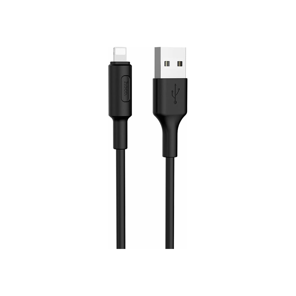 Изображение товара Кабель USB 2.0 Hoco X25 Lightning 1м черный для зарядки и передачи данных